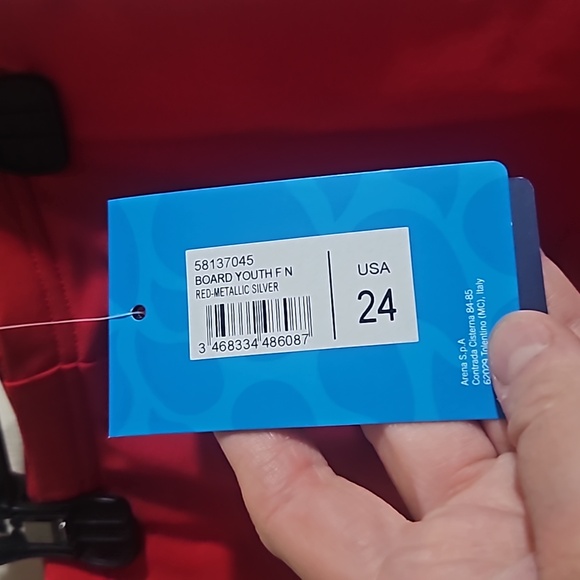 arena Boys' Board Jammer SWIMSUIT: RED: NEW WITH TAGS: SIZE 24 - Picture 4 of 11